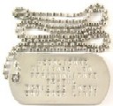 Medalion Militar SUA Personalizat, din inox,lant 60 cm,fara cauciuc de protectie