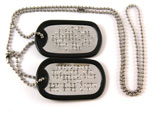 
Set 2 medalioane militare SUA dog tag Personalizate cu textul dorit de client, din inox lucios , lanÈ› 70 cm, lanÈ› 10 cm, cauciucuri negre, garanÈ›ie pe viatÄƒ anti ruginÄƒ. Importat din Statele Unite ale Americii de la furnizorul armatei SUA.