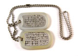 Set 2 medalioane militare SUA dog tag Personalizate cu textul dorit de client, din inox lucios , lanÈ› 70 cm, lanÈ› 10 cm, cauciucuri transparente, garanÈ›ie pe viatÄƒ anti ruginÄƒ. Importat din Statele Unite ale Americii de la furnizorul armatei SUA.