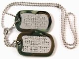 Set 2 medalioane militare SUA dog tag personalizate cu textul dorit de client, din inox lucios , lanÈ› 70 cm, lanÈ› 10 cm, cauciucuri  camuflaj USMC, garanÈ›ie pe viatÄƒ anti ruginÄƒ. Importat din Statele Unite ale Americii de la furnizorul armatei SUA.