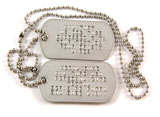 Set Medalioane Militare SUA Personalizate,din inox,lant 60 cm,lant 10 cm fara cauciucuri de protectie, garantie anti rugina