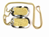 Set Medalioane Militare SUA Personalizate, din alama,lant 60 cm,lant 10 cm cauciucuri de protectie camuflaj Urban