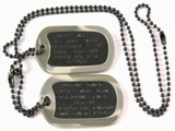 Set Medalioane Militare SUA Personalizate,din metal vopsit negru,lant 60 cm,lant 10 cm cauciucuri de protectie camuflaj Desert