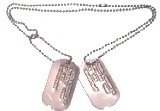 Set Medalioane Militare SUA personalizate Replica medalioane al 2-lea razboi Mondial(WW2),din metal simplu,lant 70 cm,lant 10 cm fara cauciuc de protectie