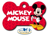 Medalion Os Mare Disney Â© Mickey Mouse, Pet Scribe, dimensiunea 39x25mm, se personalizeaza cu textul dorit de client ,inel gratuit , cod produs 7324-952 - 75 RON