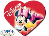 Medalion Inima Mare Minnie Mouse - Disney, Pet Scribe,Produs sub licenta Disney de Hillman Group USA , dimensiunea 39x33mm,se personalizeaza cu textul dorit de client ,inel gratuit , cod produs 7322-181  - 50 RON