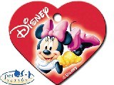 Medalion Inima Mare Minnie Mouse - Disney, Pet Scribe,Produs sub licenta Disney de Hillman Group USA , dimensiunea 39x33mm,se personalizeaza cu textul dorit de client ,inel gratuit , cod produs 7322-181  - 75 RON