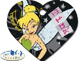 Medalion Inima Mare Tinkerbell - Disney, Pet Scribe,Produs sub licenta Disney de Hillman Group USA , dimensiunea 39x33mm,se personalizeaza cu textul dorit de client ,inel gratuit , cod produs 7322-805 - 75 RON