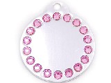 511Cerc cristale roz Cristale Swarovski , din aluminiu ultra dur , diametru 31 mm  - 59 RON