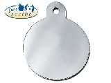 Medalion Rotund Mare Cromat, Pet Scribe, dimensiunea 32x40mm, se personalizeaza cu textul dorit de client ,inel gratuit , cod produs 7325-02 - 46 RON
